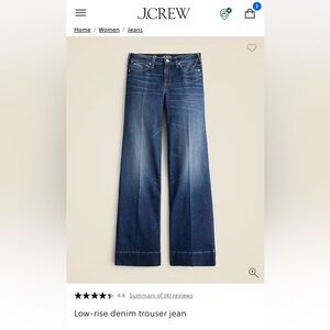 J. Crew Women's Blue Wide-Leg Jeans